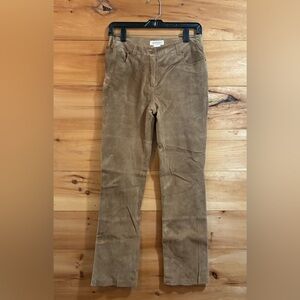 Isaac Mizrahi Tan Leather Pants